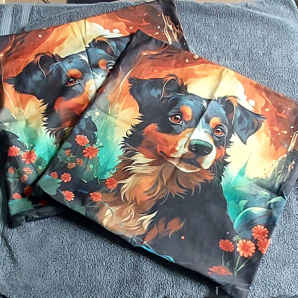 Dog Print Pillow Covers - Multicolor
